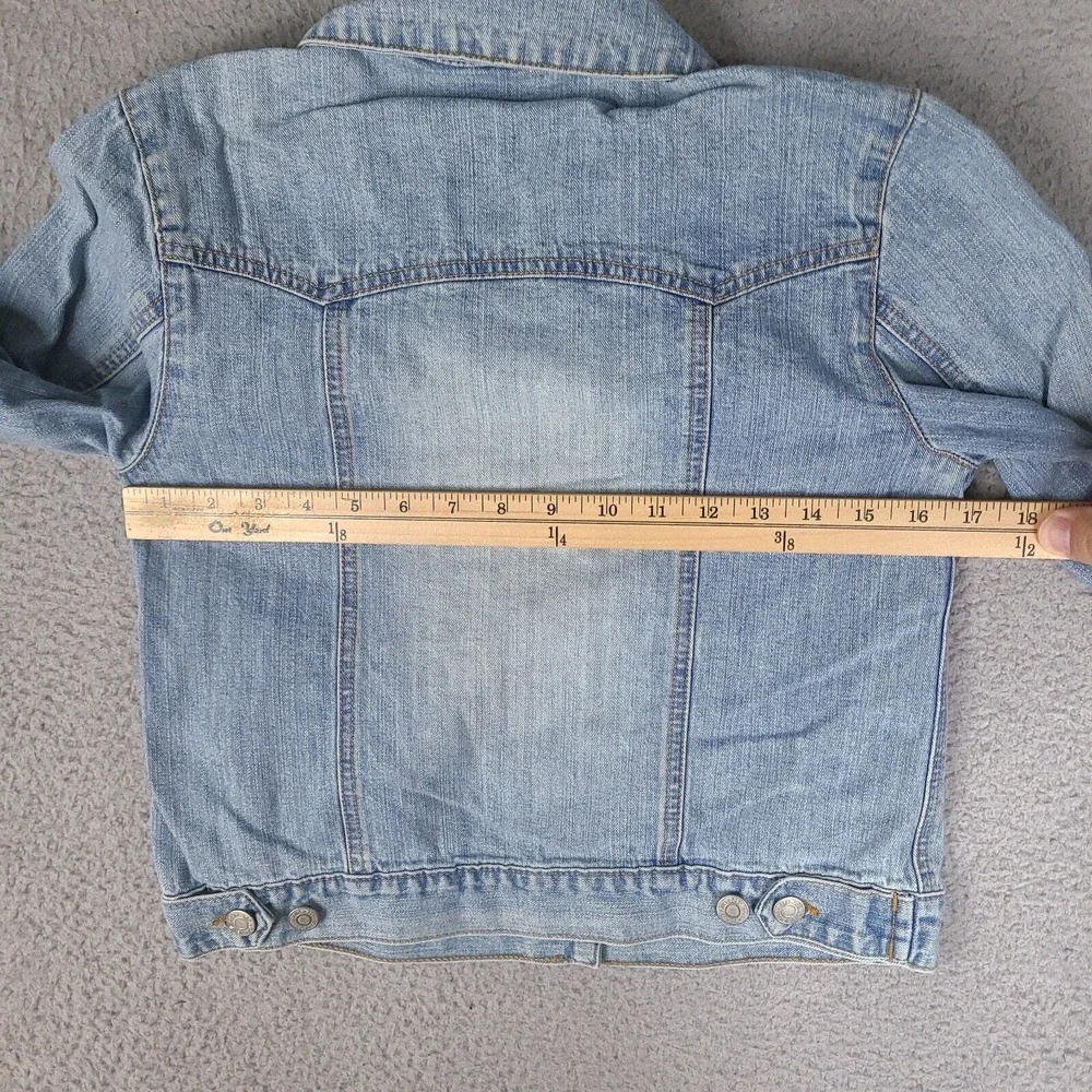 Gap‎ Girls Denim Jacket XXL Blue Trucker Jean Button Up Cotton